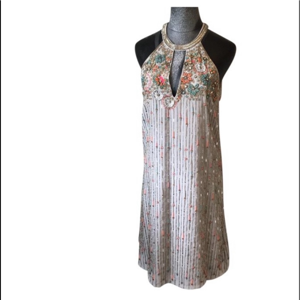 Vintage Cocktail Dress with Beaded Design